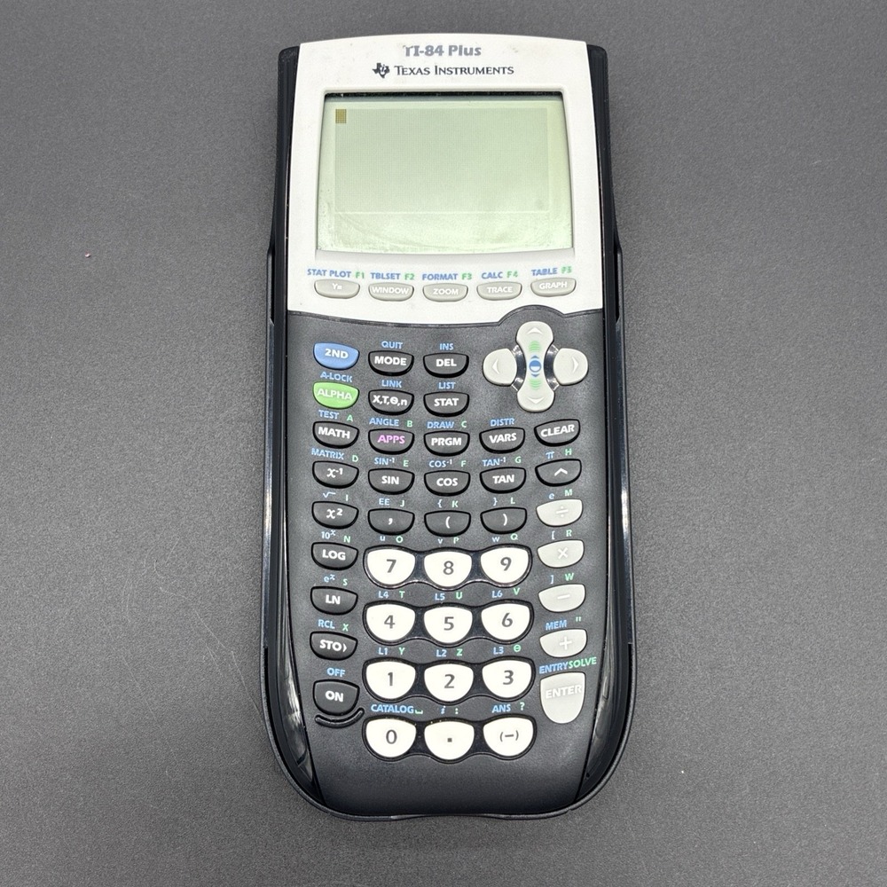 Texas Instruments TI-84 Plus Graphing Calculator w/ Cover Tested Battery Powered
